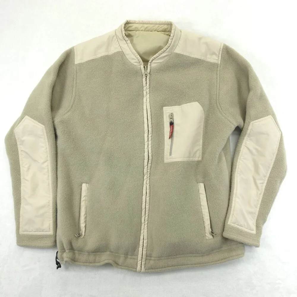 Burton Reversible Jacket Wool Nylon Men's Size Medium Beige